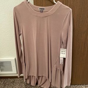 Blush color long sleeve blouse